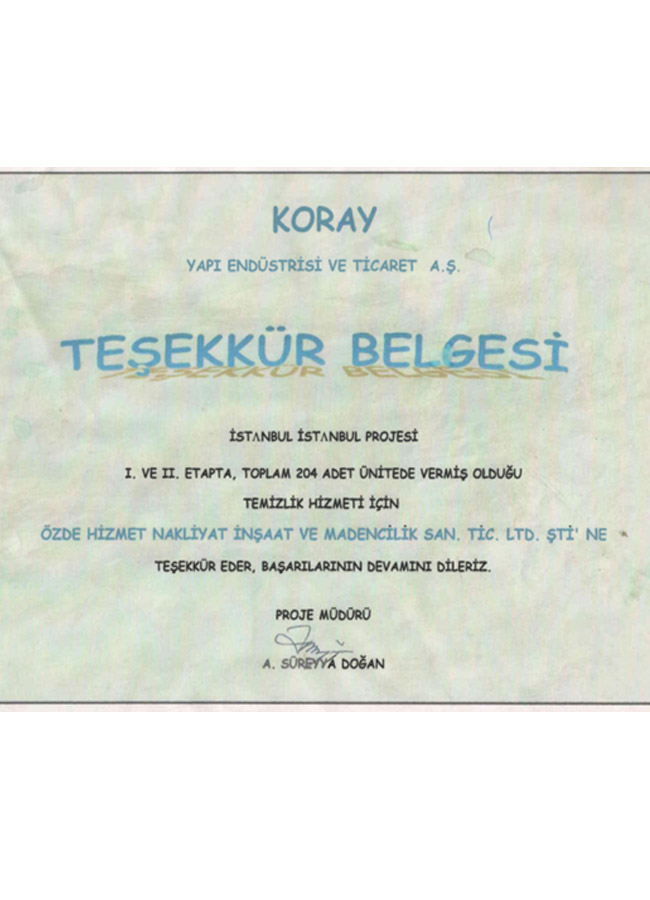 özde hizmet koray belge